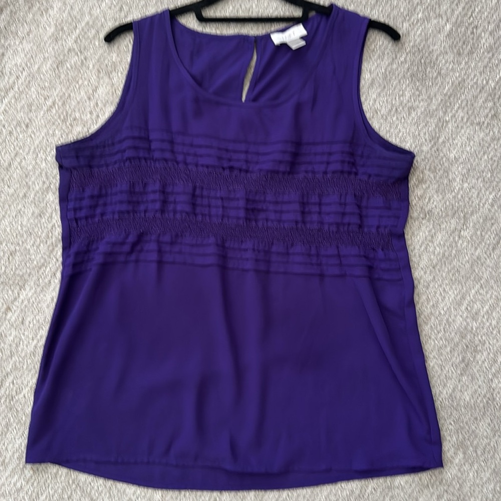NWOT Loft Sleeveless Purple Top M